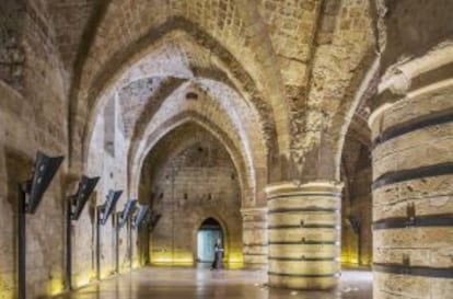 Interior de la ciudadela de Acre, levantada en la época de las cruzadas, en la bahía de Haifa.