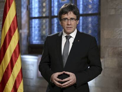 Puigdemont, en su mensaje de fin de a&ntilde;o.