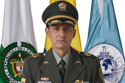 El coronel Clauder Antonio Cardona Cataño en una fotografía compartida en las redes sociales oficiales del Departamento de Policía del Chocó el 25 de enero de 2021.