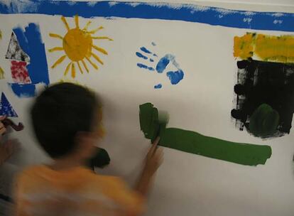 Taller infantil en la Fundacin Joan Mir de Palma de Mallorca.