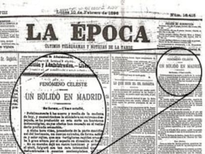 Portada del diario La Época del 10 de febrero de 1896.