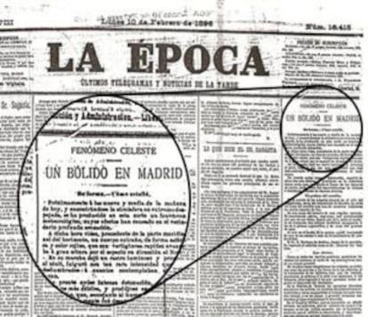 Portada del diario La Época del 10 de febrero de 1896.