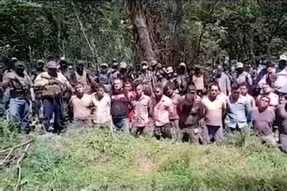 Fotograma del video de la ejecución masiva de miembros de Los Tlacos