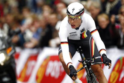 Tony Martin durante la contrarreloj del Mundial de ciclismo.