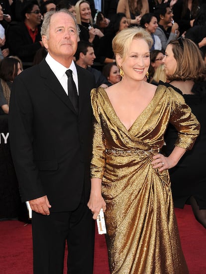 Streep and Gummer have four children together: Mamie and Grace have followed in their mother's footsteps and become actresses, while Henry is a musician, and the youngest, Louisa, works as a model. Here Streep and Gummer are seen at the 2012 Oscars.