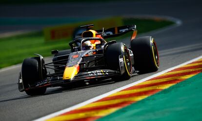 Max Verstappen durante el GP de Blgica este domingo.