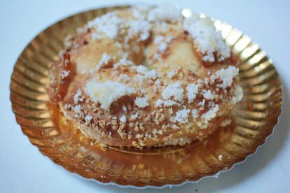 Roscón pequeño de La barra Dulce en Lavapiés.