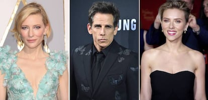 Cate Blanchett, Ben Stiller, Scarlett Johansson, juntos en una campaña de Acnur.