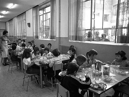 Comedor en un colegio de Madrid.