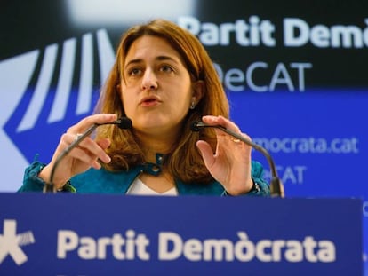 Marta Pascal (PDECat), en rueda de prensa. 