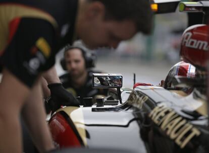 Romain Grosjean durante los entrenamientos en Austin.