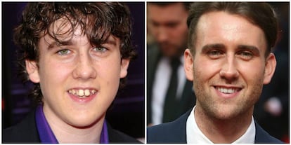 Matthew Lewis en la época de 'Harry Potter' y en la actualidad.