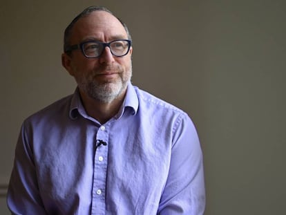 Jimmy Wales, fundador de Wikipedia, en Londres este miércoles.