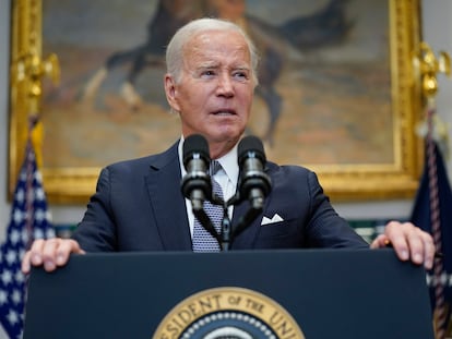Joe Biden at the White House on Friday.