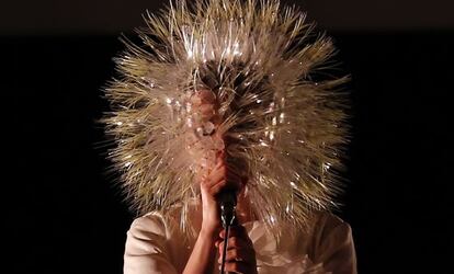 Bj&ouml;rk, durante una actuaci&oacute;n en Nueva York el pasado marzo.