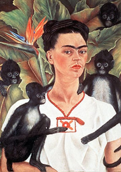Los monos están presentes en buena parte de las pinturas de Frida. De hecho, la pareja compuesta por Diego y Frida tenían una nutrida representación de estos animales en el jardín de su casa. Una casa que Diego abandonó tras la muerte de Frida para convertirla en un museo.