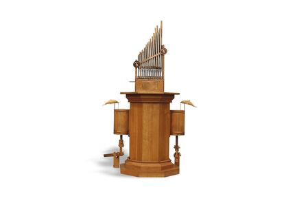 Órgano de agua o hydraulis. En época romana, este instrumento ponía la banda sonora a las luchas de gladiadores.