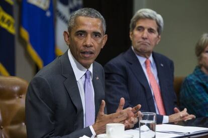 Barack Obama y John Kerry.