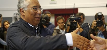 António Costa, en el día de las elecciones. Antes del recuento de votos.