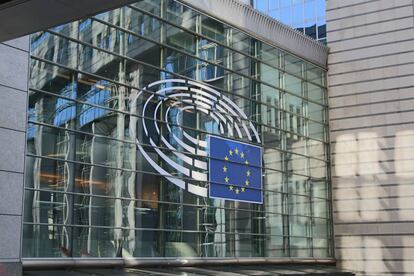 Fachada del Parlamento europeo en Bruselas.