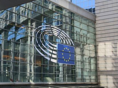 Fachada del Parlamento europeo en Bruselas.