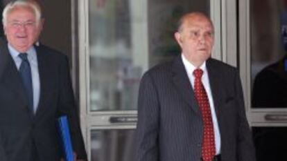 Bautista Soler y Joaquín Rivero, el viernes saliendo de los juzgados de Plaza Castilla