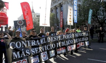 La manifestación de funcionarios en Madrid.