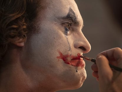 Actor Joaquin Phoenix in the movie 'The Joker.'