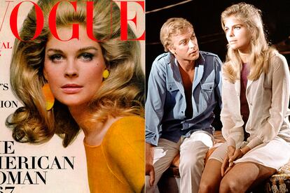 Candice Bergen
	

	Aparecer en la portada de Vogue siempre es una buena tarjeta de presentación. Antes de su debut en la pelicula El grupo (Sidney Lumet, 1966), la novela de Mary McCarthy que acompañó la generación feminista de los 60, Candice Bergen había iluminado las páginas de las revistas de moda y la publicidad. A diferencia de otros traspasos de la moda a la pantalla, su trayectoria no ha podido ser más impecable.