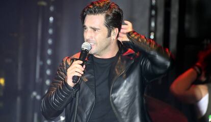 David Bustamante, en un concierto en Marbella.