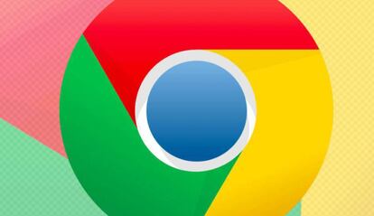 Logtipo de Google Chrome con fondo colores