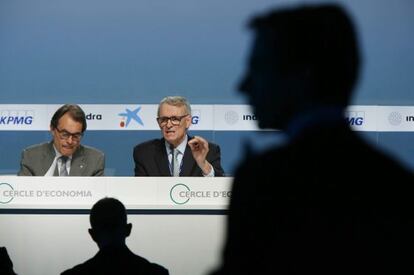 Mas va participar ahir en la reunió del Cercle d'Economia.