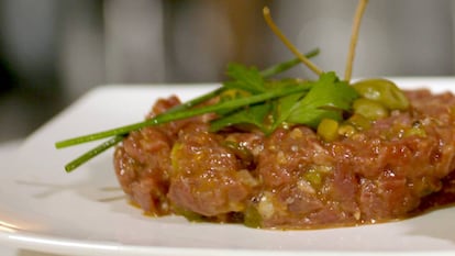 Steak tartar de angus.