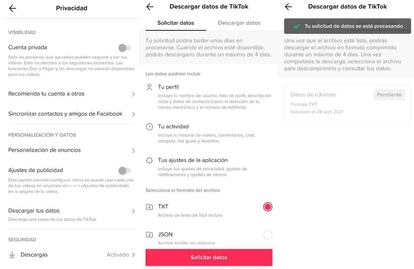 Pasos hacer copia de seguridad en TikTok