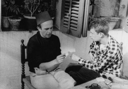 Jaime Salinas y Gudbergur Bergsson en la casa de la calle Felipe Gil (Barcelona), hacia 1957.