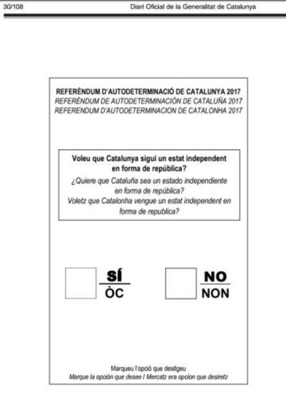 Pàgina 30 del Decret 140/2017, de 6 de setembre, amb les normes complementàries per al referèndum d'autodeterminació de Catalunya.