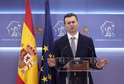 Héctor Gómez, durante su etapa como portavoz del PSOE en el Congreso, en junio de 2022.