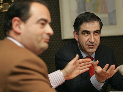 Javier Balza (en primer término) y Leopoldo Barreda.