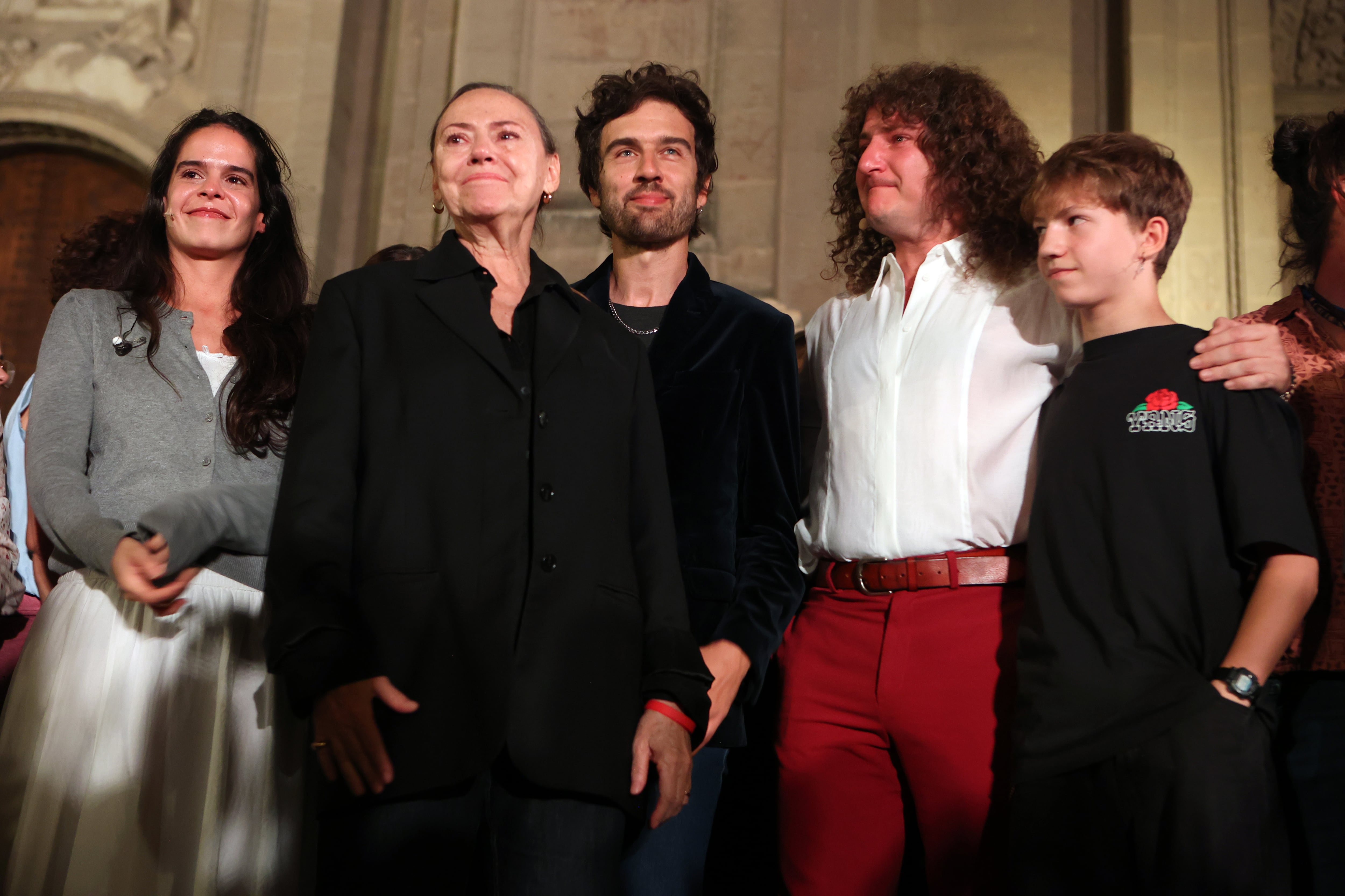 De izquierda a derecha, Ángeles Toledano, Laura García Lorca, Guille Galván y Miguel García Cantera.
