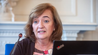 La presidenta de la Airef, Cristina Herrero, este martes en Santander.