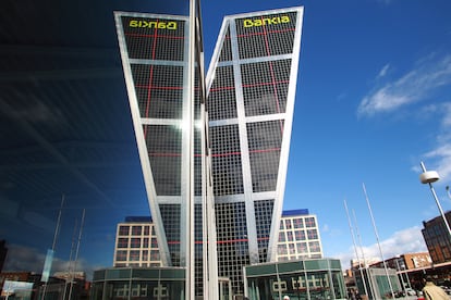 Sede de Bankia en las Torres Kio, en Plaza Castilla (Madrid)