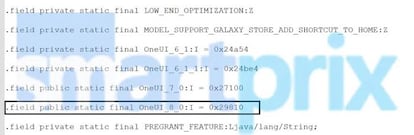 Código de desarrollo de One UI 8