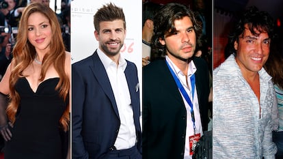 Shakira, Gerard Piqué, Antonio de la Rúa y Osvaldo Ríos.