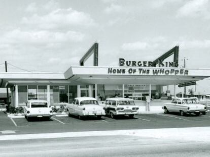 Imagen del primer Burger King que abrió en Miami (Estados Unidos) en 1954.
