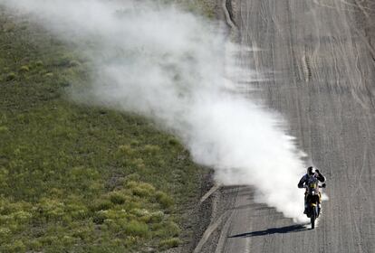 El piloto español Marc Coma durante la segunda etapa del Dakar, que se celebró en San Rafael, Argentina. 