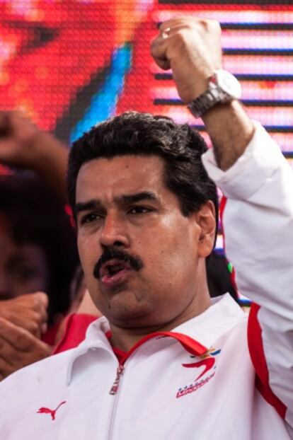 Maduro, ayer en Caracas.