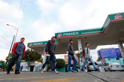 Una estación de gasolina en la Ciudad de México.