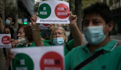 Protesta de la Plataforma d'Afectats per la Hipoteca (PAH), la setmana passada.