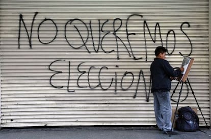 Un graffiti en las calles de Ciudad de Guatemala.