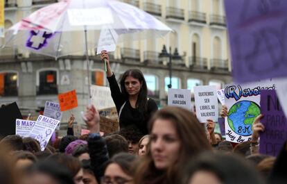 Concentración el pasado 8 de marzo, Día Internacional de la Mujer, en la puerta del Sol de Madrid